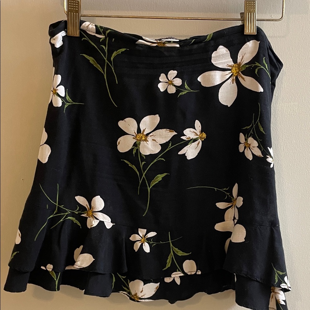 Kimchi Blue Navy Floral Skater Skirt